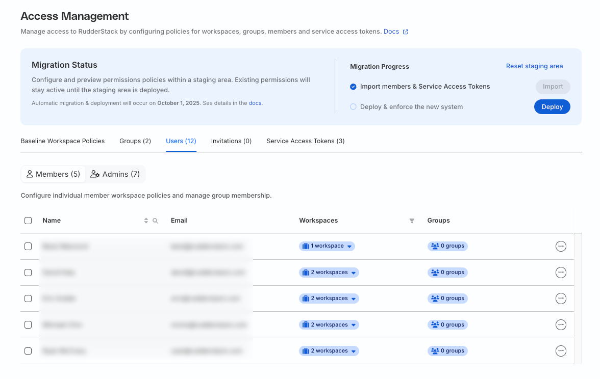 Configure member policies
