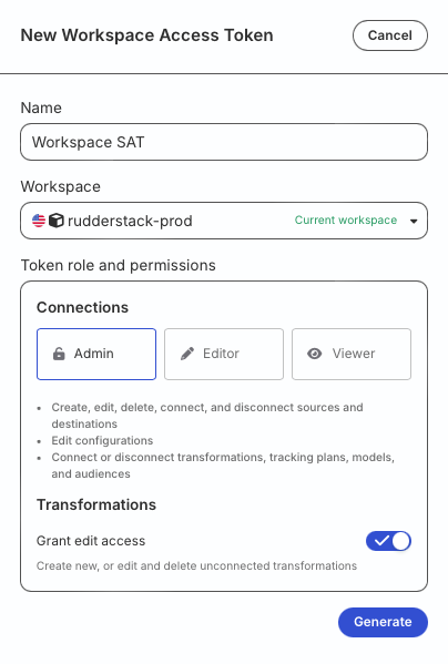 Generate workspace level SAT