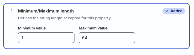 Define the property string length