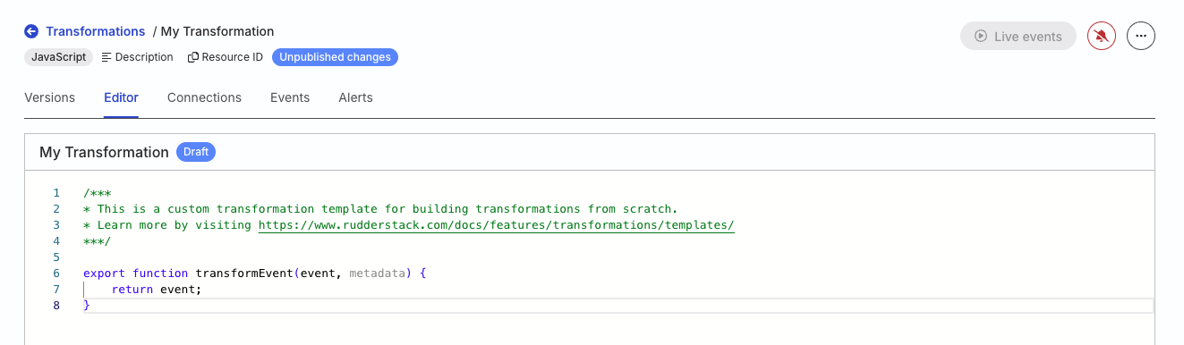 Add transformation function